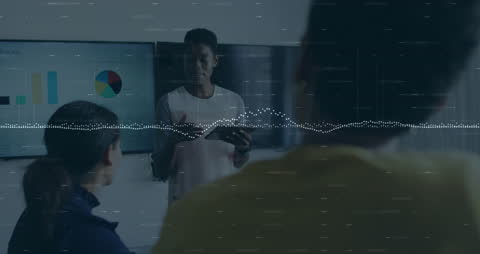 Diverse Professionals Analyzing Financial Data in Corporate Office