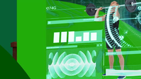 Digital Fitness: Strongman Analyzes Performance with Holographic Interface