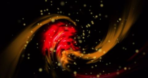 Fiery Vortex with Glowing Points on Dark Background