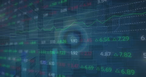 Digital Financial Data Animation of Stock Market Trends