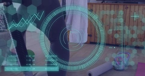 Digital fitness data interface with exercise concept