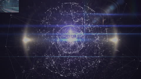 Animated Digital Globe with Network Connections on Black Background