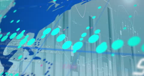 Global Financial Data with Digital Overlay Background
