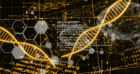 Futuristic DNA Sequence and Data Processing Concept - Download Free Stock Images Pikwizard.com