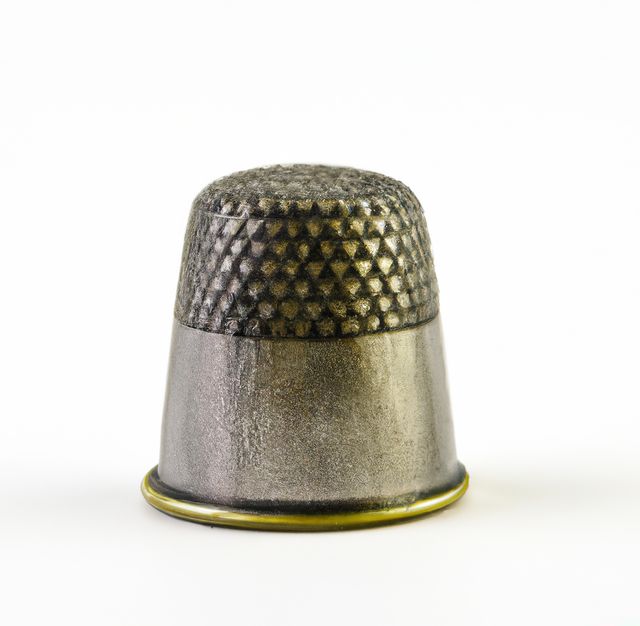 Antique Metal Thimble Isolated on White Background - Download Free Stock Images Pikwizard.com