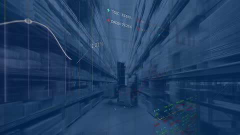 Digital Data Overlay in Modern Warehouse Setting