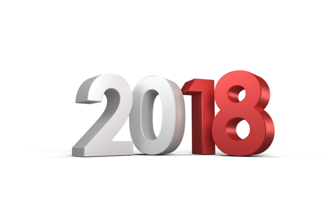 Transparent 2018 Numbers in Gray and Red Colors - Download Free Stock Videos Pikwizard.com