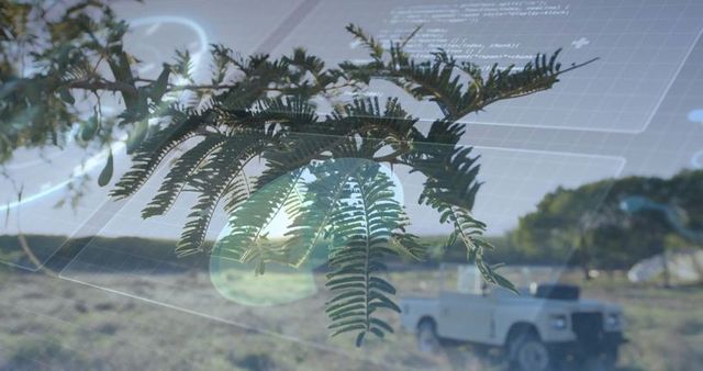 Nature Integration with Futuristic Digital Technology Concepts