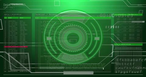 Futuristic Digital Interface with Green Data Streams - Download Free Stock Images Pikwizard.com
