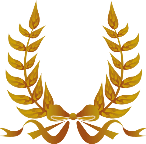 Golden Laurel Wreath with Bow on Transparent Background - Download Free Stock Videos Pikwizard.com