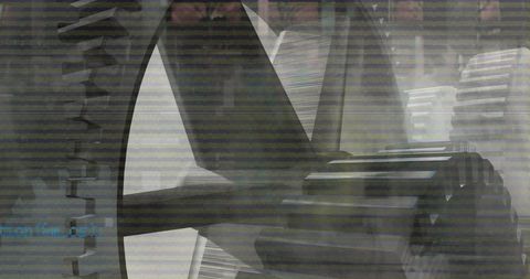 Close-up of industrial gears interlocking in motion