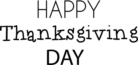 Happy thanksgiving transparent text decoration