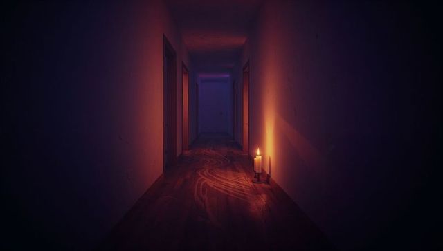 Candlelit Corridor Emitting Mysterious Ambiance