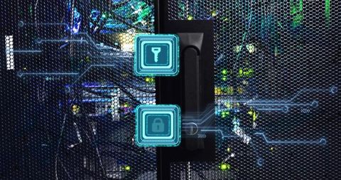 Holographic Security Interface on Data Center Server Rack