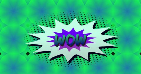 Colorful Retro Pop Art Style WOW Burst Design - Download Free Stock Images Pikwizard.com