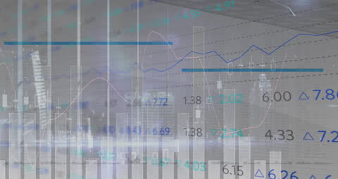 Abstract Financial Charts and Data Visualization
