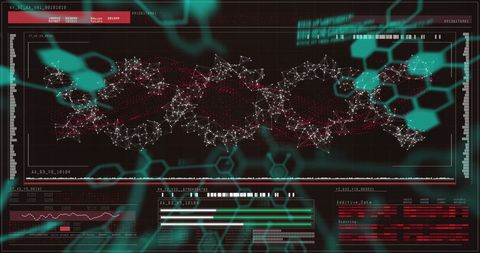 Futuristic Science Interface with Digital DNA Patterns - Download Free Stock Images Pikwizard.com