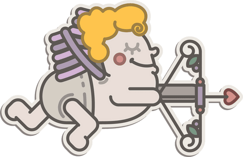 cartoon cupid with bow and arrow on transparent background - Download Free Stock Videos Pikwizard.com