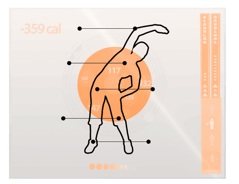 transparent digital exercise interface with data points - Download Free Stock Videos Pikwizard.com
