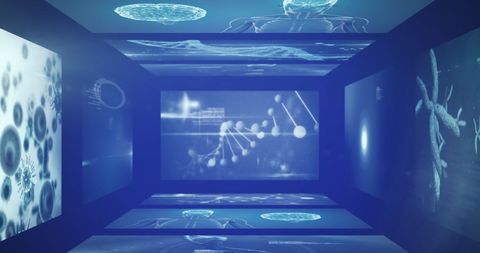 Futuristic Digital Interface with Moving Data Streams - Download Free Stock Images Pikwizard.com
