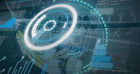 Innovative 5G Network Technology with Futuristic Interface