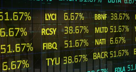 Displaying Stock Market Data with Digital Overlay Effect - Download Free Stock Images Pikwizard.com