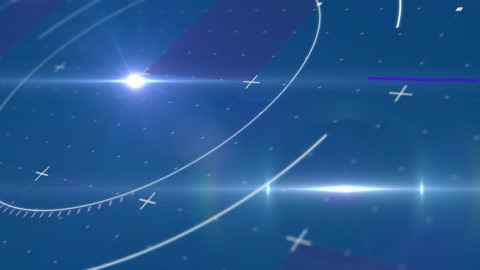 Futuristic Hologram Circles and Symbols Technology Background