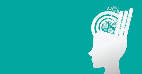 Silhouette Profile with Gears Representing Mental Development - Download Free Stock Templates Pikwizard.com