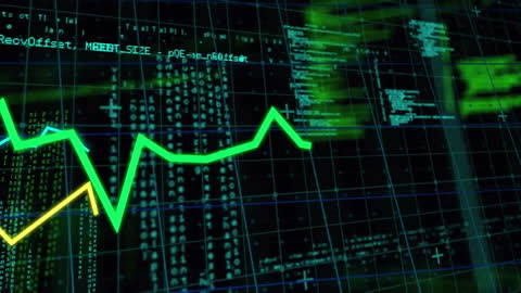 Digital Finance Technology with Grid Concept Visualization