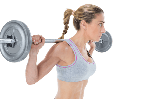 strong female athlete performing barbell squats transparent - Download Free Stock Videos Pikwizard.com