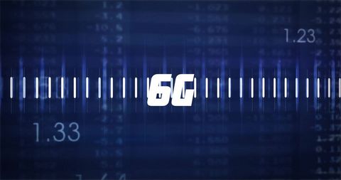 6G Technology with Financial Data Background - Download Free Stock Images Pikwizard.com
