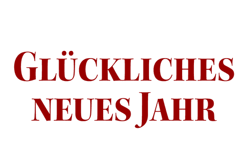 Glückliches neues jahr text on transparent background vector