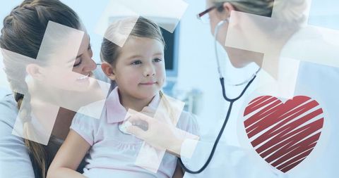 Child Healthcare Consultation with Caring Doctor and Mother