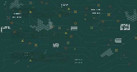 Abstract Data Visualisation with Hexagonal Patterns and Connections - Download Free Stock Images Pikwizard.com