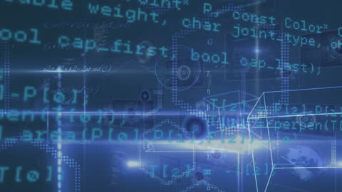 Dynamic Digital Data Analysis Graphics in Navy Tone