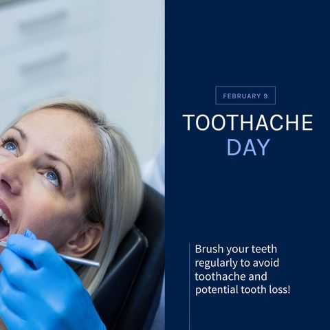 Toothache Day Inspiration with Dentist and Patient - Download Free Stock Templates Pikwizard.com