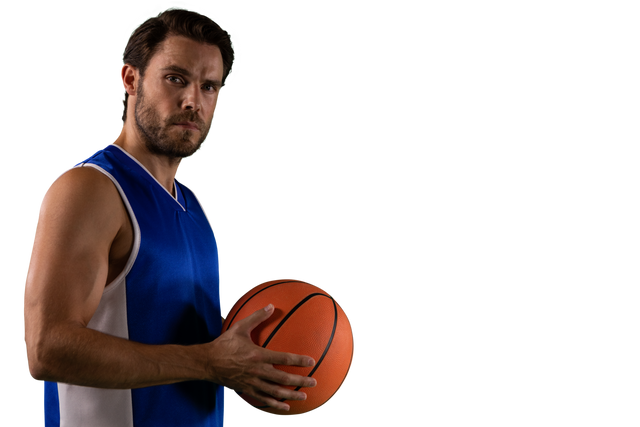 Focused Biracial Male Basketball Player with Ball Transparent PNG - Download Free Stock Videos Pikwizard.com