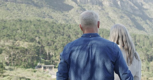 Senior Couple Enjoying Landscape View - Download Free Stock Images Pikwizard.com