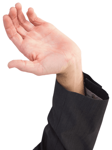 Transparent Businessman's Open Hand Gesture Presentation - Download Free Stock Videos Pikwizard.com
