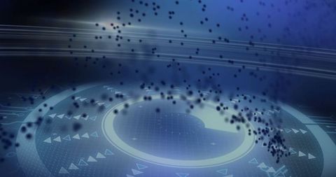 Futuristic Digital Interface with Pulsating Elements