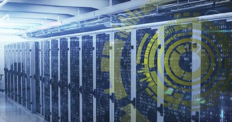 High-Tech Server Room with Digital Data Visualization - Download Free Stock Images Pikwizard.com
