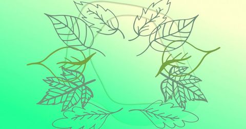 Abstract Leaf Pattern on Green Gradient Background - Download Free Stock Images Pikwizard.com