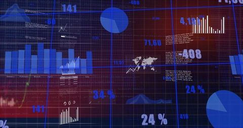 Virtual financial dashboard with dynamic data visualizations