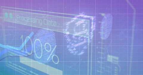 Biometric Fingerprint Technology in Futuristic Data Interface - Download Free Stock Images Pikwizard.com
