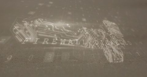 Digital Circuitry Overlay with Cybersecurity Alert Words