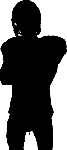 Silhouette of a Man in Sporty Pose on Transparent Background