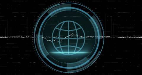 holographic globe with cyber security visualization - Download Free Stock Images Pikwizard.com