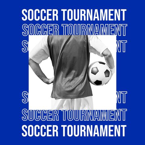Soccer Tournament Announcement with Athlete Holding Ball - Download Free Stock Templates Pikwizard.com