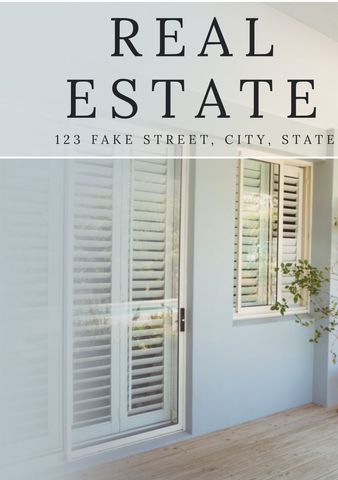 Modern Coastal Home Entrance with White Shutters for Real Estate - Download Free Stock Templates Pikwizard.com