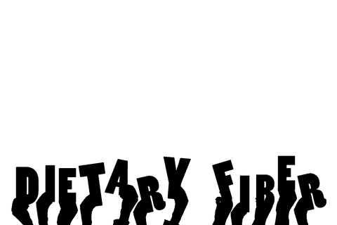 Transparent illustration of hands holding dietary fiber text for health concept